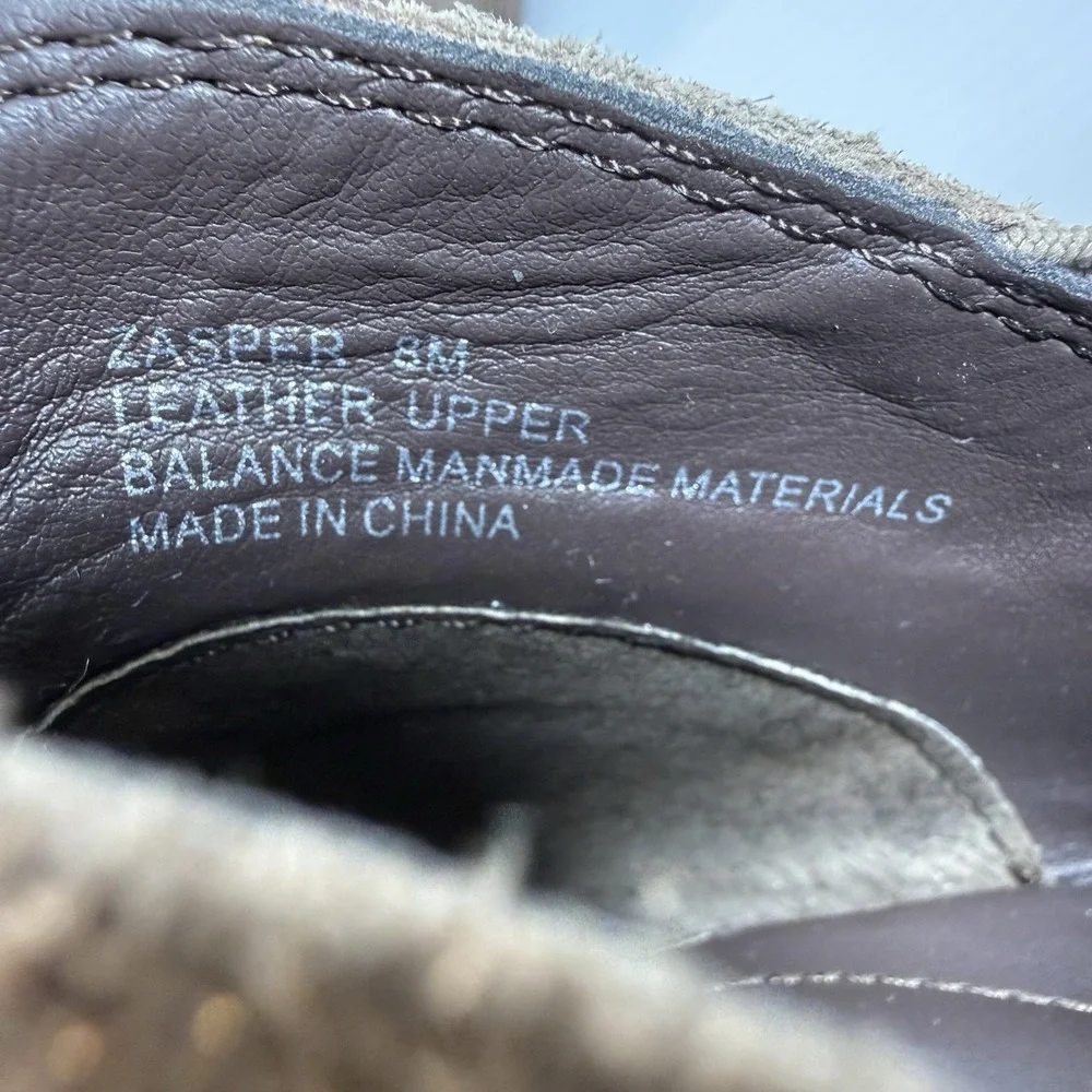 Me Too Zasper Leather Suede Tan Heeled Ankle Boots Booties Women's Sz 8M Cut Out - Picture 10 of 14